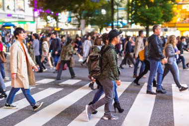Tokyo Shibuya kapış geçerken geceleri, Japonya