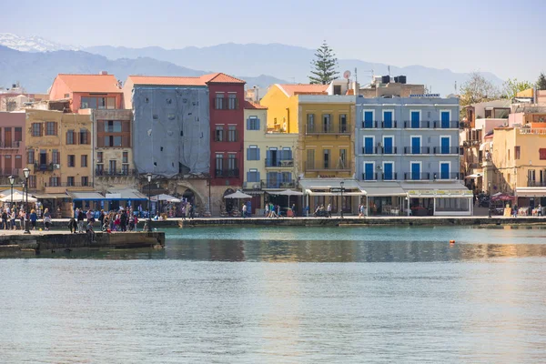 Antiguo puerto veneciano de Chania en Creta, Grecia —  Fotos de Stock