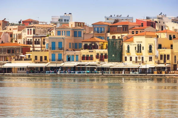 Antiguo puerto veneciano de Chania en Creta, Grecia —  Fotos de Stock