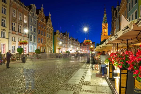 Gdansk uzun sokağın mimarisi — Stok fotoğraf