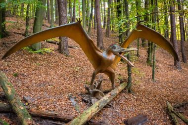 Gerçekçi dinozor modeli Jurassic Park, Gdansk Oliwa içinde