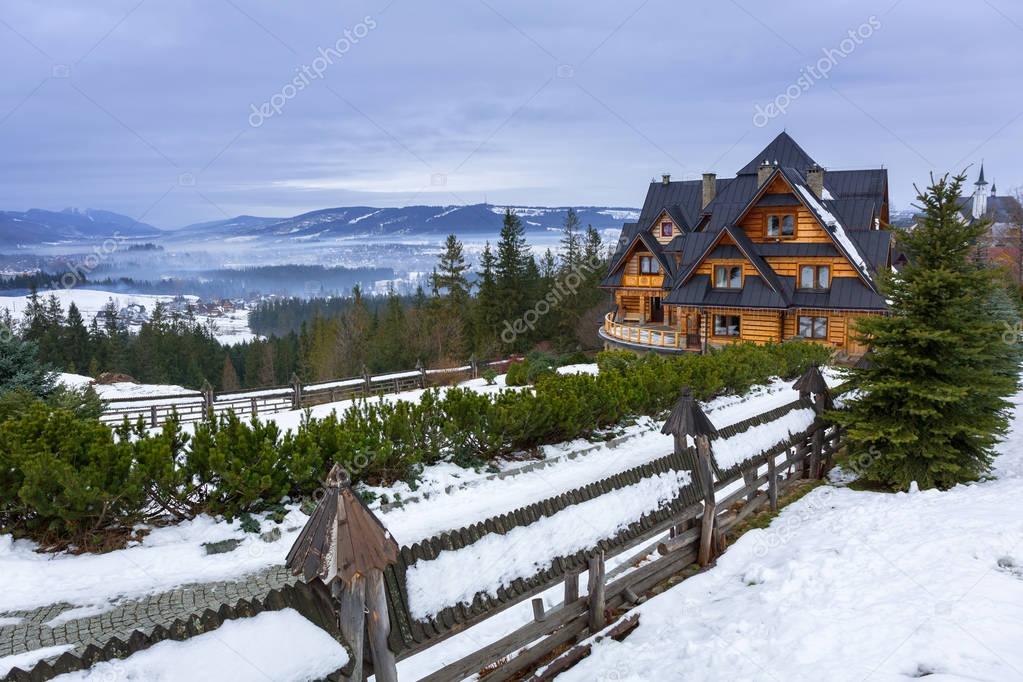 Winter scenery in Tatra mountains