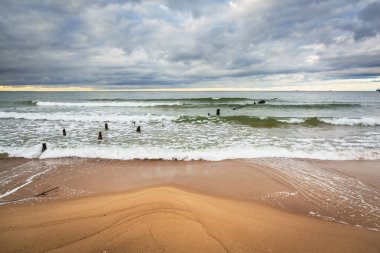Baltık Denizi beach fırtınalı havalarda