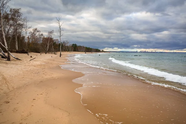 Östersjöns strand i stormigt väder — Stockfoto