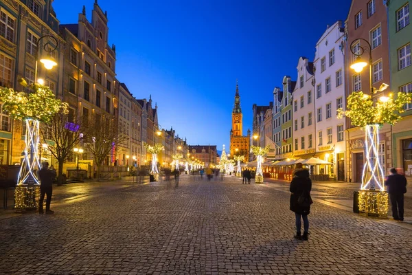 Gdansk Polonia Diciembre 2017 Decoraciones Navideñas Casco Antiguo Gdansk Polonia — Foto de Stock