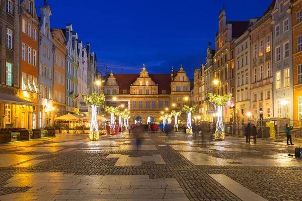 Gdansk Polonia Dicembre 2017 Decorazioni Natalizie Nel Centro Storico Danzica — Foto Stock