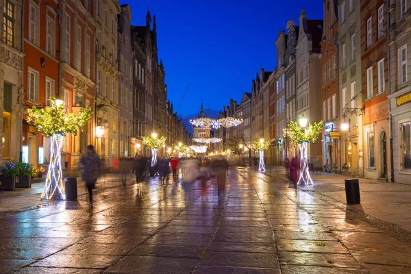 Gdaňsk Polsko Prosince 2017 Vánoční Ozdoby Starém Městě Gdaňsk Polsko — Stock fotografie