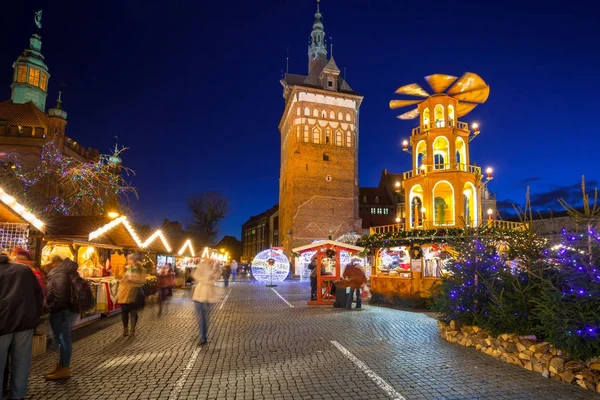 Gdaňsk Polsko Prosince 2017 Tradiční Vánoční Veletrh Starém Městě Gdaňsku — Stock fotografie
