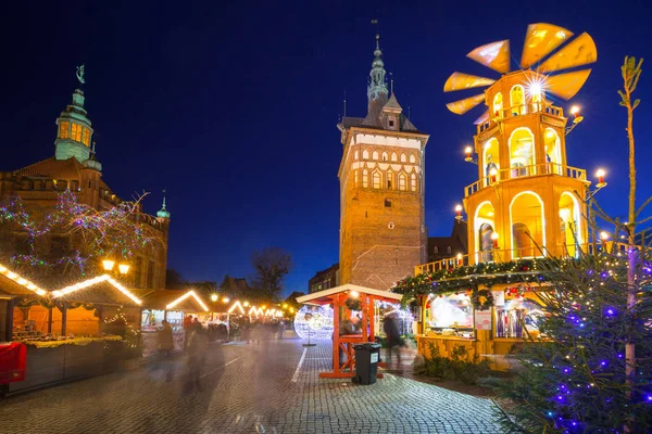 Gdaňsk Polsko Prosince 2017 Tradiční Vánoční Veletrh Starém Městě Gdaňsku — Stock fotografie