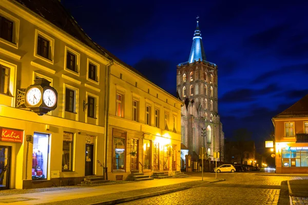 Chelmno Polonya Aralık 2017 Eski Kasaba Chelmno Gece Polonya Mimarisi — Stok fotoğraf