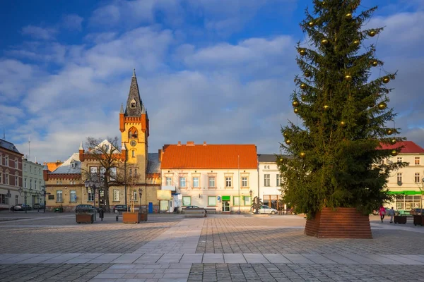 Przyjezdni Rynku Miasta Świeciu Polsce — Zdjęcie stockowe