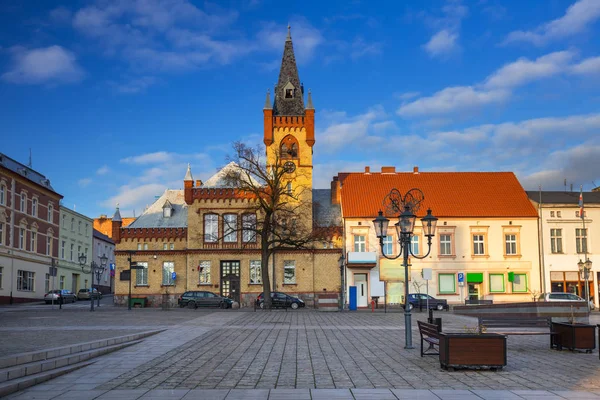Рыночная Площадь Города Свенцие Севере Польши — стоковое фото