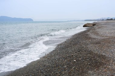 Kayalık plaj Maleme Crete, Yunanistan