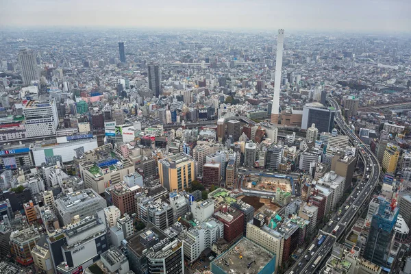 Tokio Japonia Listopada 2016 Widok Lotu Ptaka Dla Metropolii Tokyo — Zdjęcie stockowe