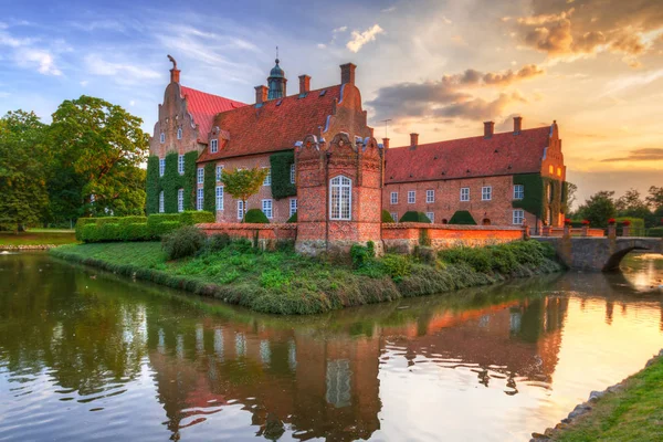 Architecture Château Trolle Ljungby Dans Sud Suède Coucher Soleil — Photo