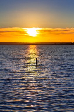 İsveç'te Balitc denize güzel gün batımı