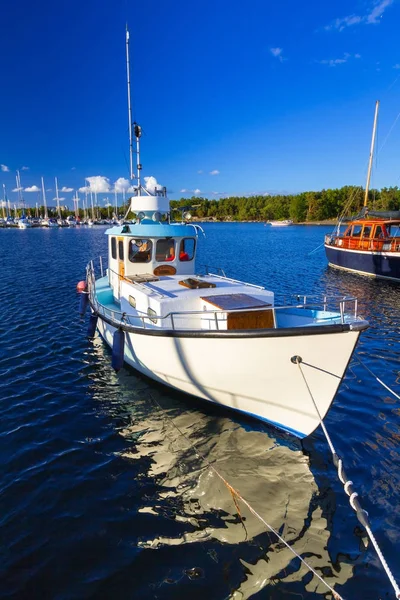 Morze Bałtyckie Marina Jachtów Lecie Szwecja — Zdjęcie stockowe