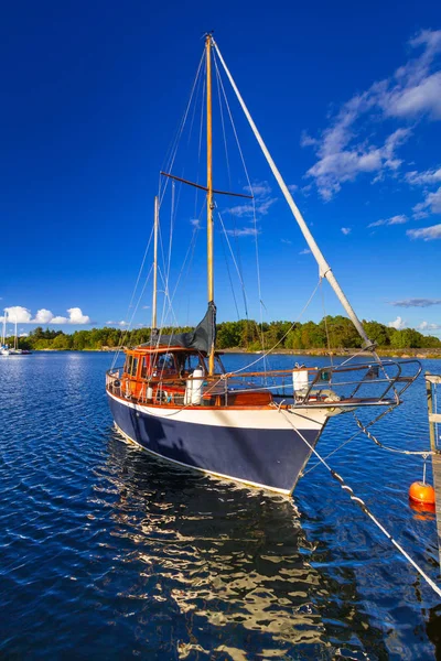 Балтийская Морская Гавань Яхтами Летом Швеция — стоковое фото