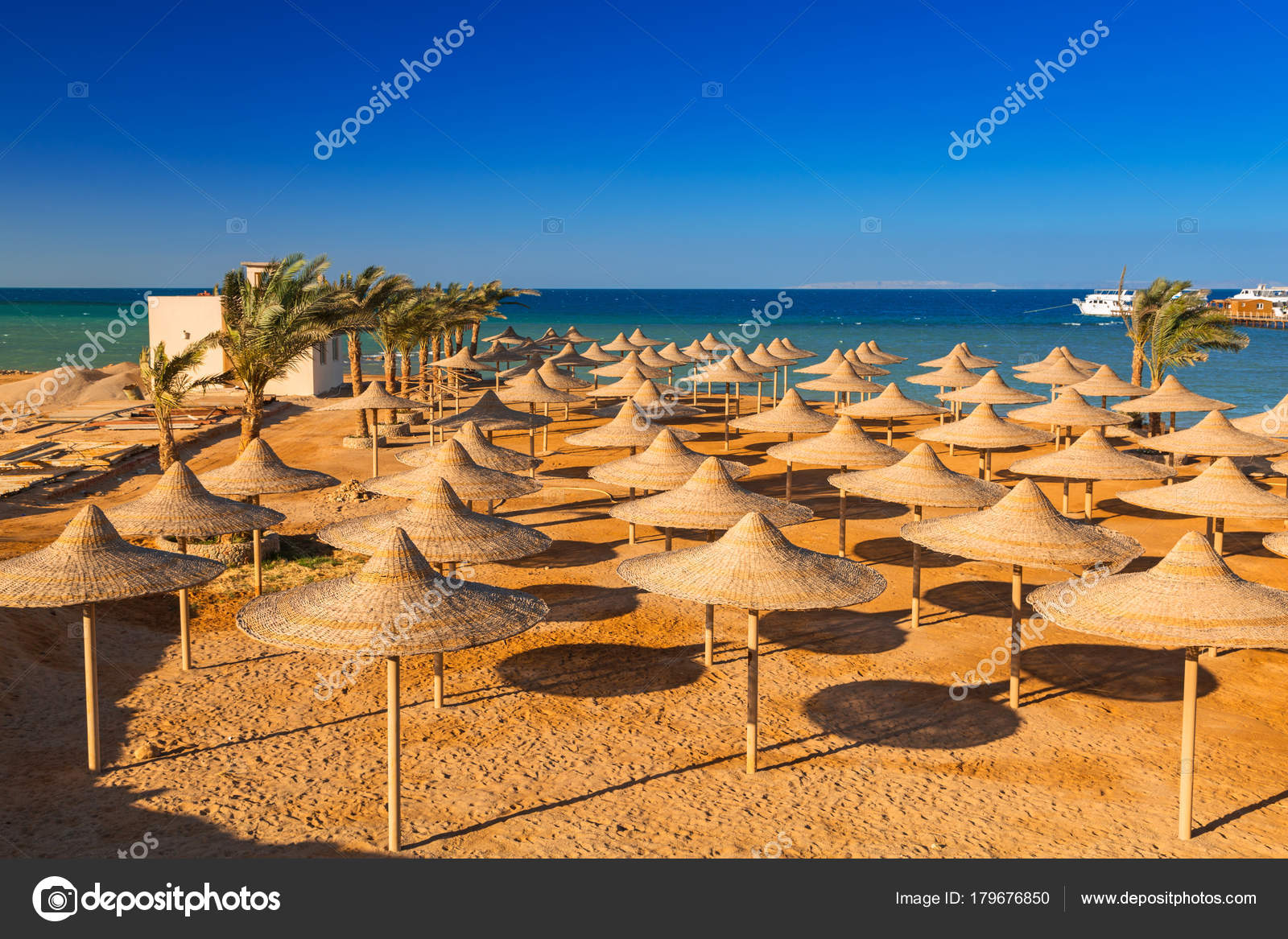 Parasols Beach Red Sea Hurghada Egypt — Stock Photo © Patryk_Kosmider ...