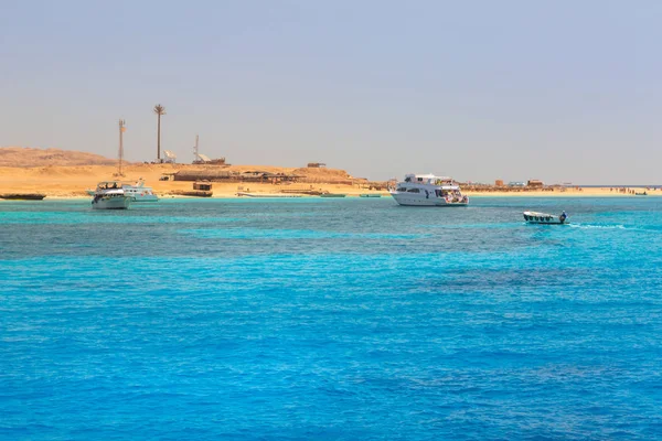 Lagune Mer Rouge Sur Île Mahmya Égypte — Photo