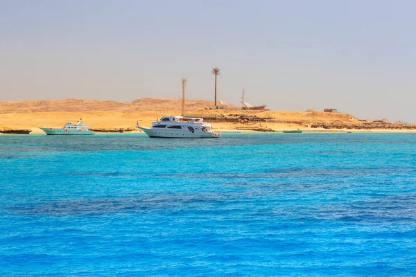 Lagune Mer Rouge Sur Île Mahmya Égypte — Photo