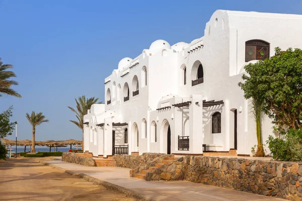 Tradiční Bílá Egyptské Architektury Přístavu Hurghada — Stock fotografie