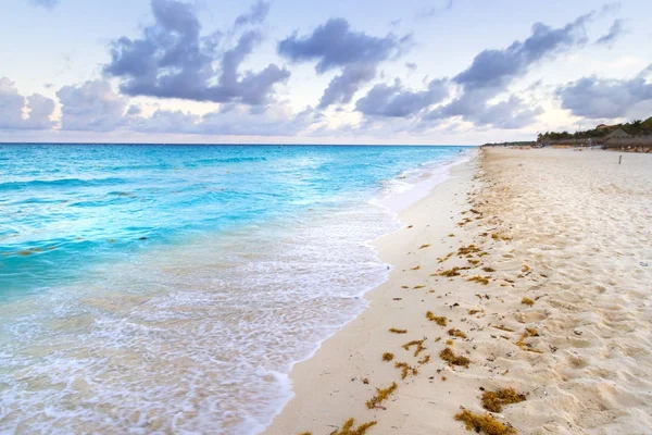 Zonsopgang Het Strand Van Caribische Zee Mexico — Stockfoto
