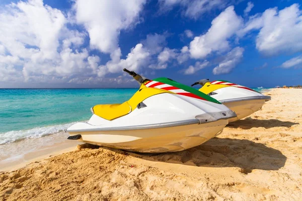 Jet Ski Mieten Strand Karibischen Meer Mexiko — Stockfoto