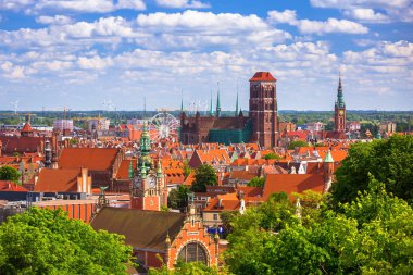 Gdansk, Polonya'nın eski şehir güzel mimari