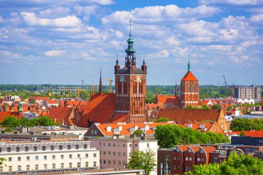 Gdansk, Polonya'nın eski şehir güzel mimari