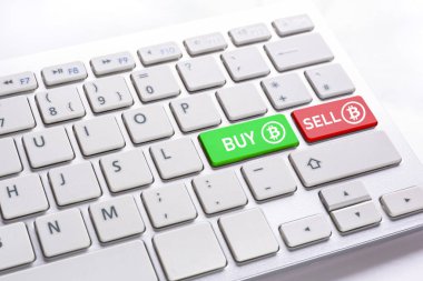 Bilgisayar klavye satın almak ve satmak bitcoin düğmeleri.