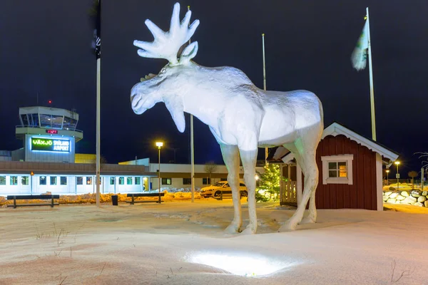 Vaxjo Sweden January 2018 Moose Statue Vaxjo Smaland Airport Sweden — Stock Photo, Image