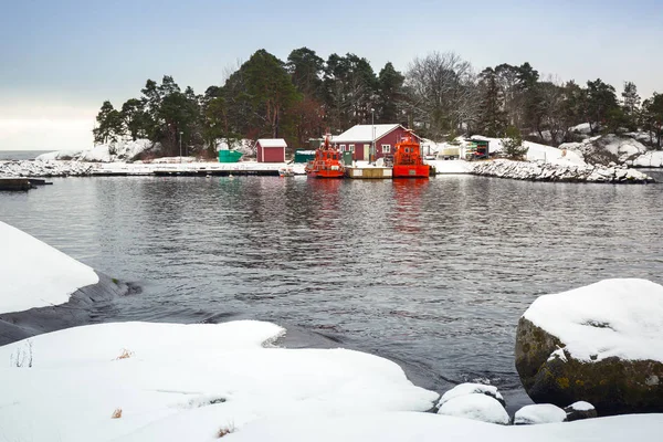 Ostseeküste Bei Karlshamn Winter Schweden — Stockfoto