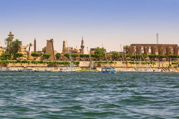 Karnak Tapınağı Luxor Mısır Nil Nehri — Stok fotoğraf