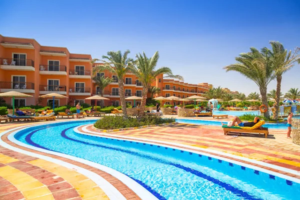 Hurghada Egypt Apr 2013 Tropical Resort Three Corners Sunny Beach — Stock Photo, Image