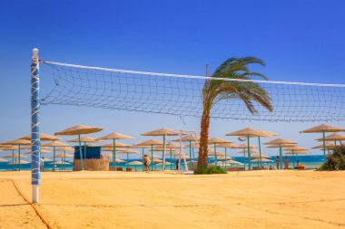 Voleybol sahası Hurghada, Mısır on Red Sea beach