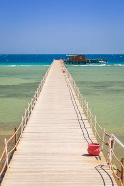 Pier hurghada, Mısır üzerinde red sea beach
