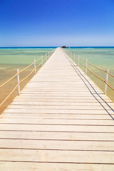 Pier Het Strand Van Rode Zee Hurghada Egypte — Stockfoto