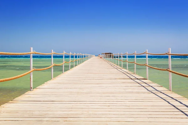 Pier Praia Mar Vermelho Hurghada Egito — Fotografia de Stock