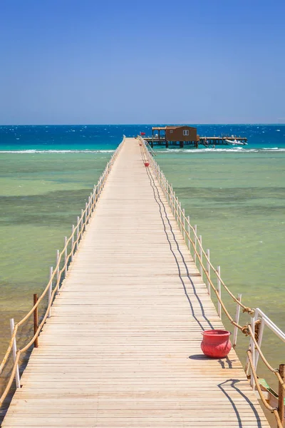 Pier Plaja Mării Roşii Din Hurghada Egipt — Fotografie, imagine de stoc