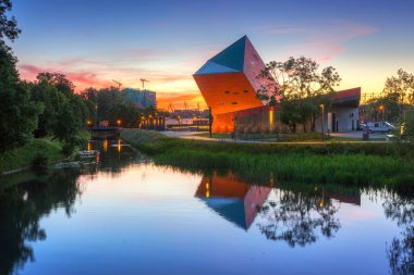 Gdansk, Polonya - 21 Haziran 2017: İkinci Dünya Savaşı, Gdansk, Polonya Müzesi. Yaklaşık 5.000 metrekarelik bir alanı kaplayan Müzesi ana sergi.