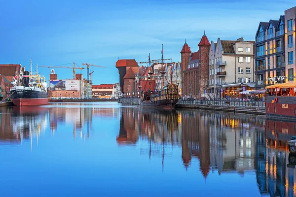 Gdansk Polônia Junho 2017 Cidade Velha Gdansk Sobre Rio Motlawa — Fotografia de Stock