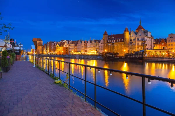 Gdansk Polen Juni 2017 Soldek Motlawa Rivier Gdansk Soldek Het — Stockfoto