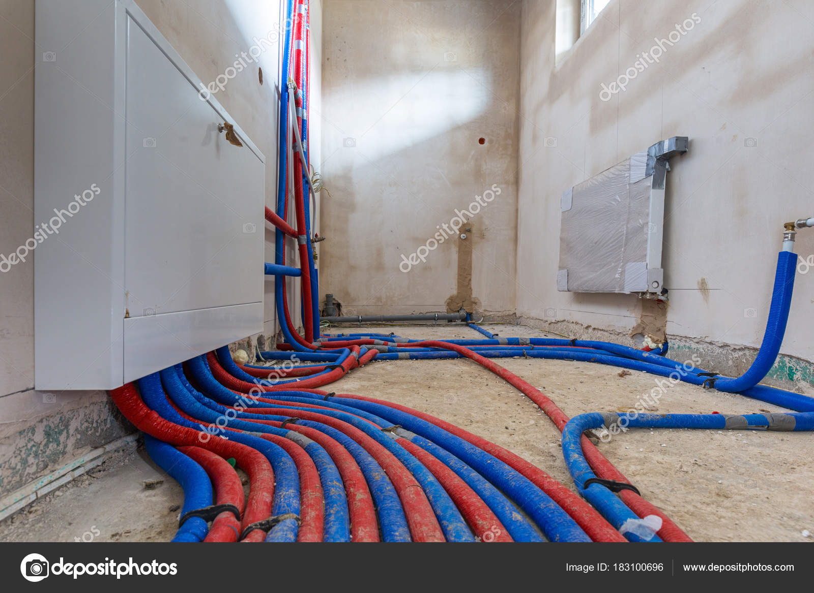 Water Pipes Central Heating System Boiler Room — Stock Photo © Patryk