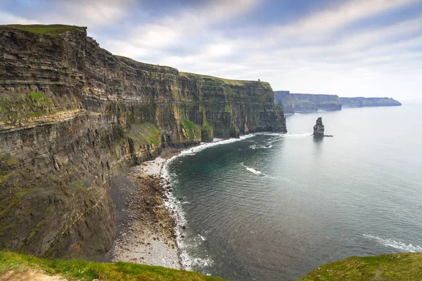 Klippen Von Moher Irland Bei Bewölktem Tag Clare — Stockfoto