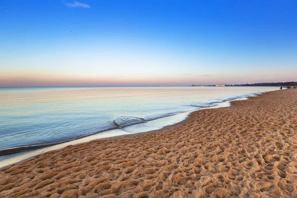 Beautiful Baltic Sea Beach Gdansk Dusk Poland — Stock Photo, Image