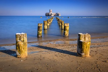 II. Dünya Savaşı torpido platformunda Polonya Baltık Denizi