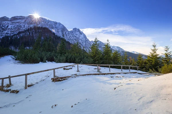 Cenário Montanhas Tatra Inverno Polônia — Fotografia de Stock