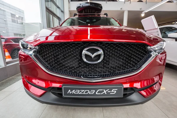 Gdańsk Lutego 2018 Mazda Salonie Gdańsk Polska Mazda Jest Popularny — Zdjęcie stockowe