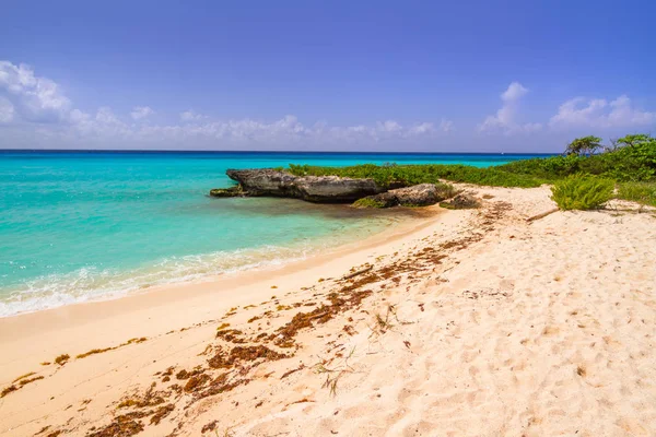 Красивый Пляж Карибском Море Мексике — стоковое фото